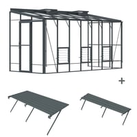 Lean-To 6ft5 x 14ft9 Anthracite *Ultimate Package*